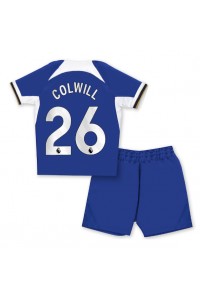 Chelsea Levi Colwill #26 Jalkapallovaatteet Lasten Kotipeliasu 2023-24 Lyhythihainen (+ Lyhyet housut)